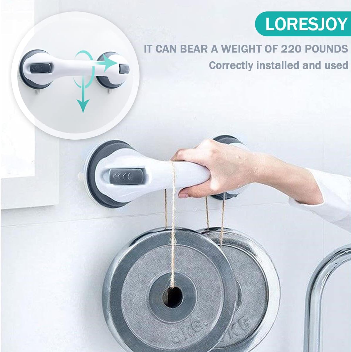 Miniatura 4 de Soporte Manija De Seguridad Para Baño